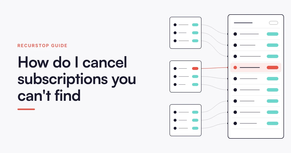 How do I cancel subscriptions you can't find