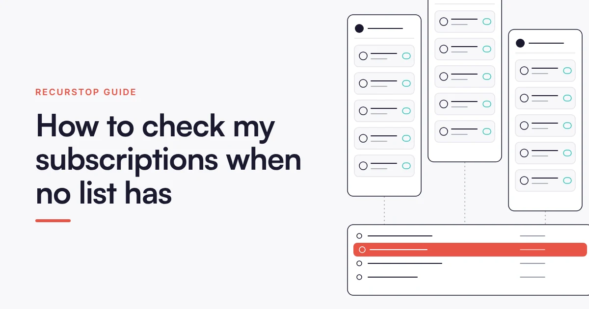 How to check my subscriptions when no list has