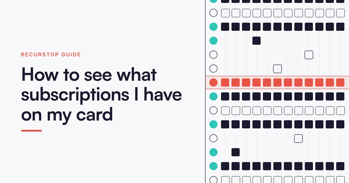 How to check my card statement for recurring subscriptions